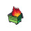 Ty Winks For Days Dumpster Fire Dumpster Broderet Iron-On Patch (Dumpster Fire - Gr?n) 1