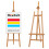 MEEDEN Large Basic Studio Easel: Hold Canvas up to 50'' Solid Beech Wood Artist Easel - Adjustable Height and Working Angles A-Frame Floor Painting E 1