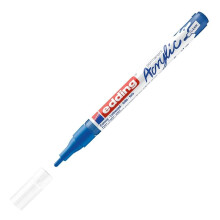edding 5300 marcador acrílico fino - azul - marcador de tinta acrílica impermeável - ponta redonda fina 1-2mm