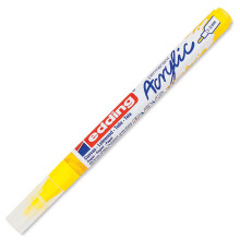 edding 5300 acrylic marker fine - yellow - 1 waterproof acrylic paint marker - fine round nib 1-2mm - acrylic paint pen for drawing on canvas art pa