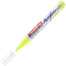 edding 5100 acrylic marker medium - neon-yellow - 1 waterproof acrylic paint marker - round nib 2-3mm - acrylic paint pen for drawing on canvas art