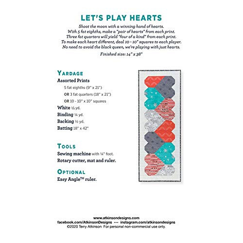 Atkinson Designs Let's Play Hearts Pattern 1
