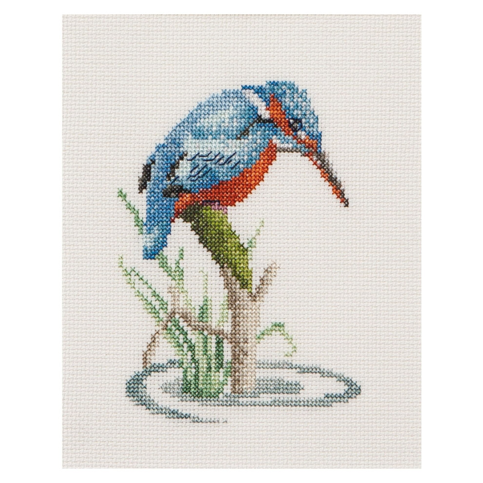 Thea Gouverneur - Tel kruissteekpakket - IJsvogel - Aida - 14 count - Borduurpakket voor Volwassenen - DMC Garens