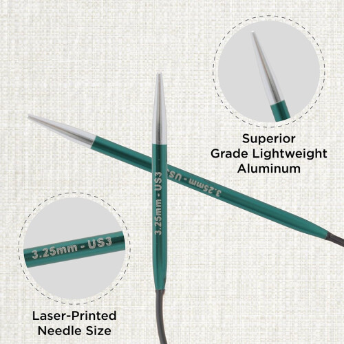 KnitPro Zing Fixed Circular Needles 10"""" (25cm) | US Size 3 (3.25mm) 1