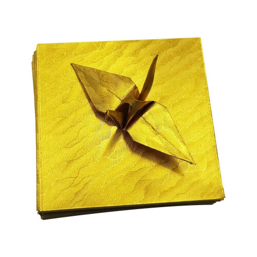 100 Folhas de Papel Origami Pacote Padrão Nuvem Dourada 3x3 polegadas Papel Quadrado 2