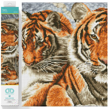 DIAMOND DOTZ Tigers Animal Diamond -maalaussarjat aikuisille - Diamond Art Kits rentouttava luova askartelusarja, jossa on 14,6""x20,3"" Dotz-helmiδ