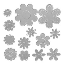 Hying Spring Flower Cutting Dies til kortfremstilling Symmetrim?nster Blomsterudsk?ringer til H?ndv?rk Ferie Snefnug Dies Pr?gev?rkt?j Scrapbog D