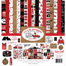 Echo Park Paper Company Let's Go Anywhere Collection Kit, Papier, 30,5 x 30,5 cm