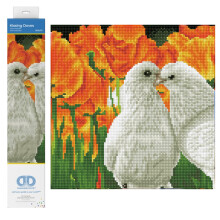 Diamond Dotz Kissing Doves Nature Diamond Painting Kits for Adults - Diamond Art Kits a Relaxing Creative Craft Kit with Dotz Gems 12""""x12""""