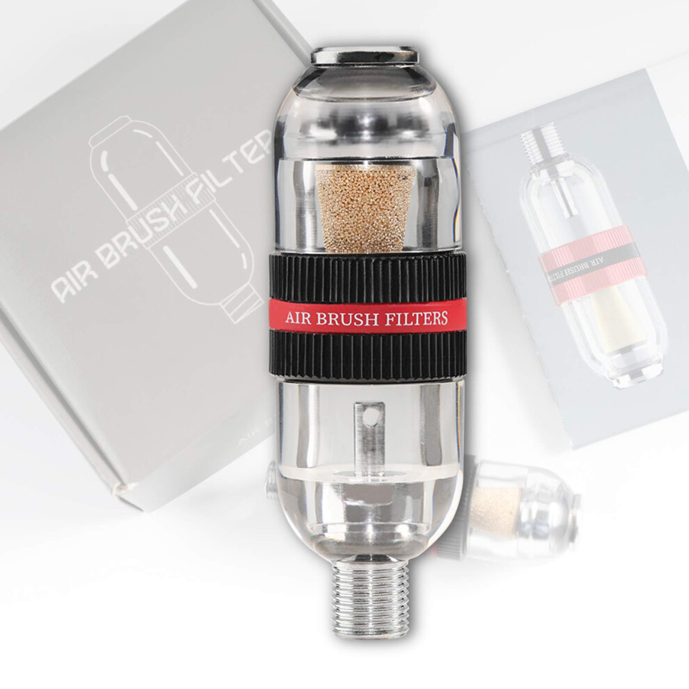 Sagud Airbrush New Premium Airbrush In-Line Mini Air Filter Air Brush Water Moisture Oil Trap Separator Kit Connects Onto Airbrushes And Hoses With 1 727536276043