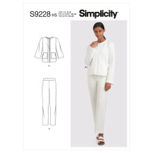 Simplicity SS9228U5 Misses' Komfortjacka och Byxor Syset, Designkod S9228, Storlekar 16-24