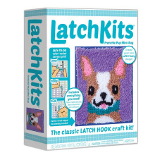 LatchKits - Puppy Latch Hook Kit - Nemt at l?re h?ndv?rksprojekt - Ingen syning eller klipning - for 6+ Canvas Multi