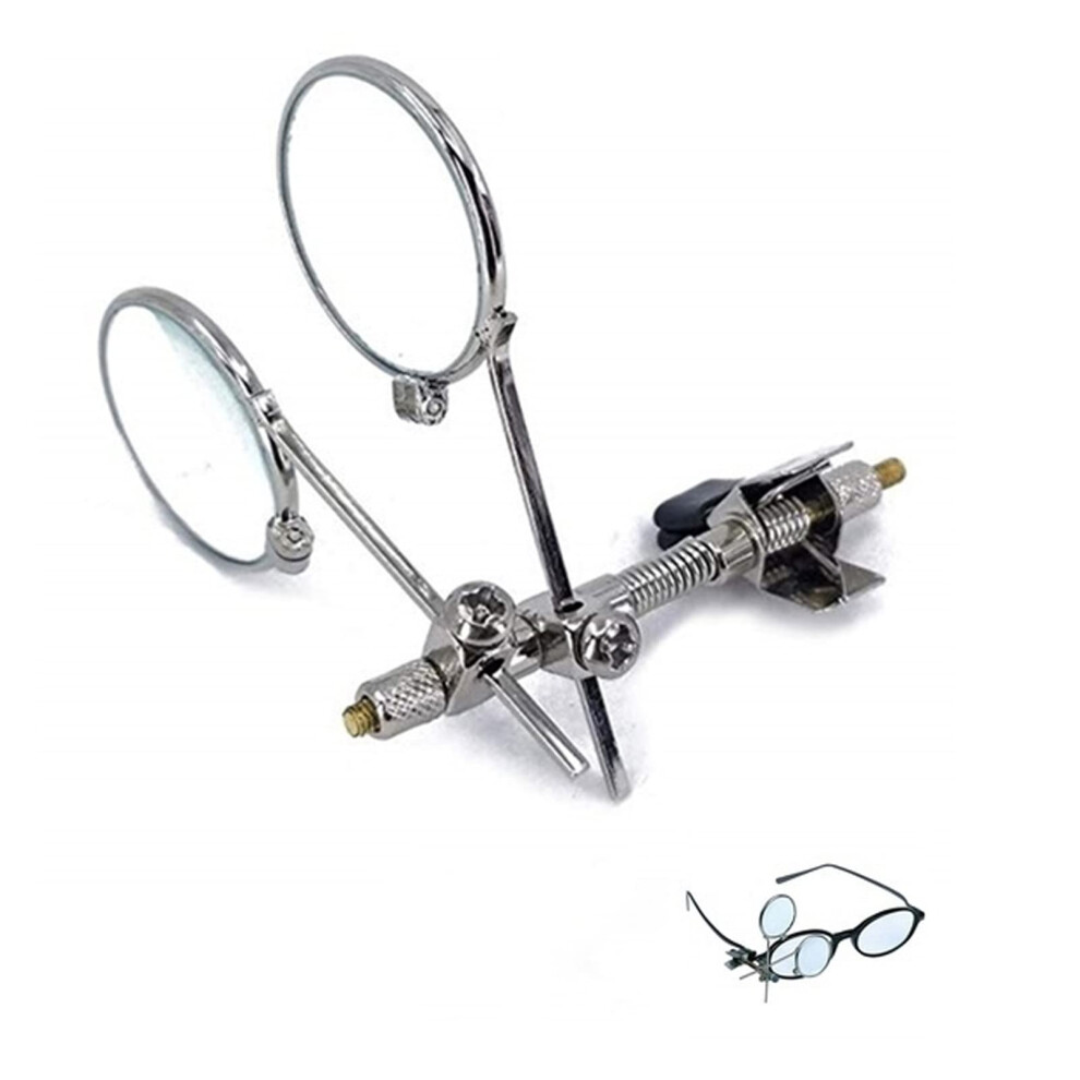 Loupe de bijoutier 10x-10X Double Oculaire Loupe Steampunk Clip sur Loupe R   tro Fabrication de Bijoux R   paration Loupe L   g   re