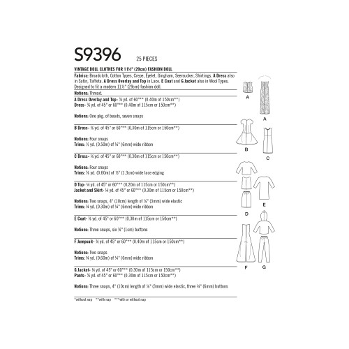 Simplicity Patterns ONE Size 1