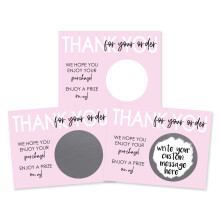 Mijn Krasloten Kleinbedrijf Bedankt Promotie DIY Maak je eigen Krasloten 20-pack 3x4 kaarten & stickers Roze