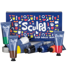Sculpd Acrylverf Set, 8 x 22ml Tubes Premium Kleur Acryl, Zware Lichaam & Heldere Kleuren