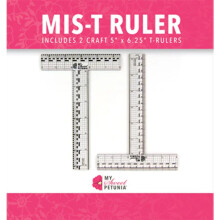 MIS-T linealer; ?ske med 2 klare T-formede linealer fra The Makers of The Misti Stamping Tool