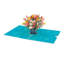 Carte pop-up Lovepop Happy Mothers Day Tulips 5 x 7 Cadeau artisanal pour maman Carte fleur 3D pour maman ou fille Carte de v ux unique pour maman