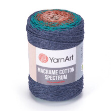 YarnArt Cordão de Macramé Spectrum 8.80 Oz, 246.06 Yds, 80% Algodão Multicolorido