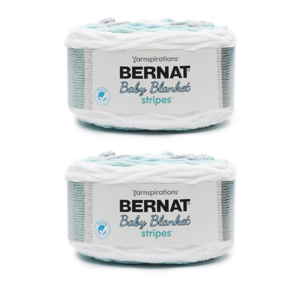 BERNAT Blanket Stripes 2-300G Teal Dreams Seaglass 2-pack