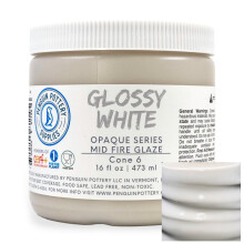 Penguin Pottery - Glossy Opaque White - Mid Fire Glaze High Fire Glaze Cone 5-6 for Mid Fire Clay High Fire Clay - Ceramic Glaze Pottery (1 Pi