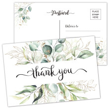 EKSPLODI 50 Bedankkaartjes Rustiek groen Bedankkaartje voor bruiloften Recepties Babyshowers of bruidsdouches Verjaardagen Feesten Vakantie Pensioen