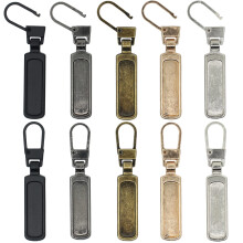 SINCCO - 10 piezas de repuesto para tirador de cremallera universal, fijador de leng   eta de cremallera de metal, kit de reparaci   n para chaqueta,