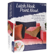 LEISURE ARTS Latch Hook Kit Strawberry Fields 30 x 40 cm Latch Hook Kit Mattosarjat Mattojen valmistussarjat Aikuisille Aikuisille Aloittelijoill