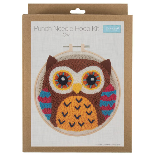 Trimits Punch Needle Hoop Kit  20.3cm (8in)  Owl 1