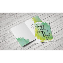 Red Door Inspirations Adoption Card  Happy Adoption Day  Includes 5x7 inch card and envelope (Single)