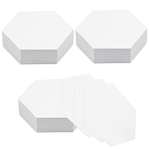 300 Contagens de Papel para Patchwork Formas Hexagonais Modelos para Quilting