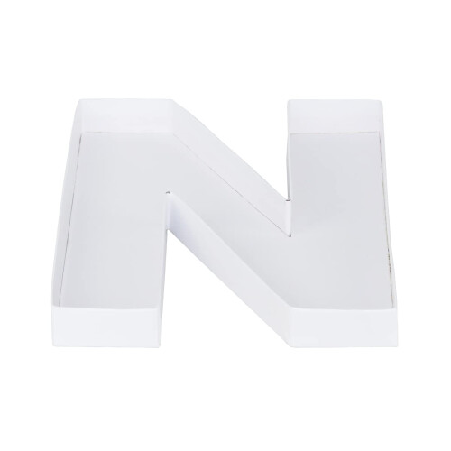 20.8cm Paper Mache Cardboard Letter Shaped Box Container (N)
