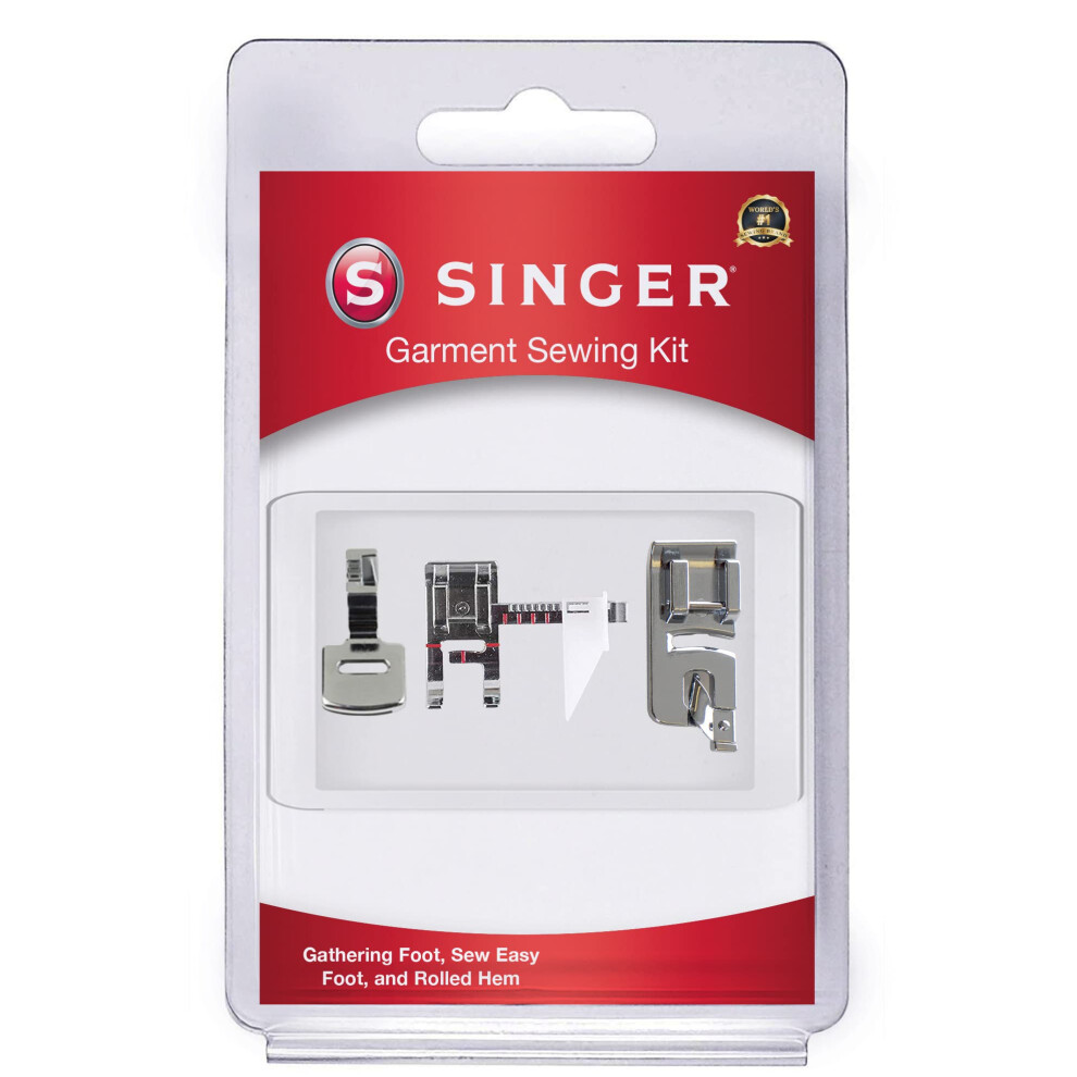 SINGER Garment Presser Feet Kit | Ideal for Garment Sewing  Alterations  and Repairs | Includes Gathering  Rolled Hem & Sew Easy Feet