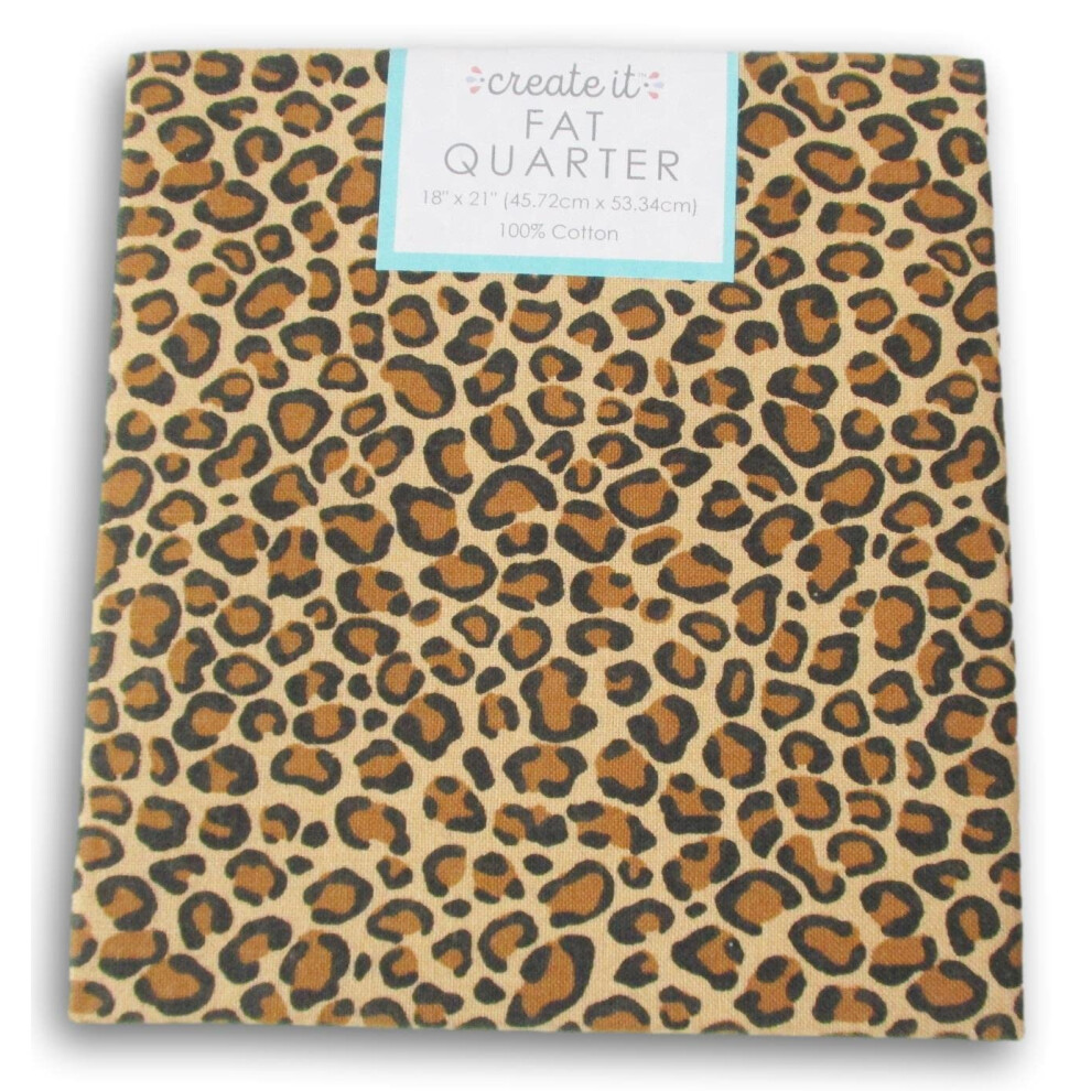 Fat Quarter 100 % coton pour couture et loisirs cr   atifs     45 x 53 cm (imprim    l   opard)