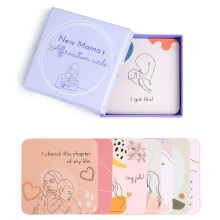 Ariond 31 New Mom Affirmation Cards for Post Partum/Postpartum Self Care with Empowering Messages on the verso of each card | New mom essentials gift