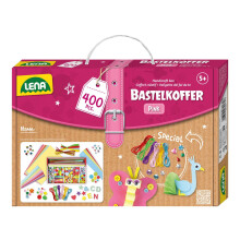 Lena 42714 Case artigianali Materiale per mestieri con colorate detergenti di gomma in schiuma di carta Rhiggle Eyes Eyes Pompoms e altro ancora per