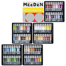 Ensemble de peintures acryliques MEEDEN Heavy Body, 100 tubes de peinture acrylique non toxiques de 12 ml pour adultes et d butants