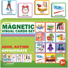 (95 Cards) QUOKKA Magnetic Chore Charts for Kids - Visual Routine & Reward Planner with Magnets - Weekly, Foldable & Dry Erase