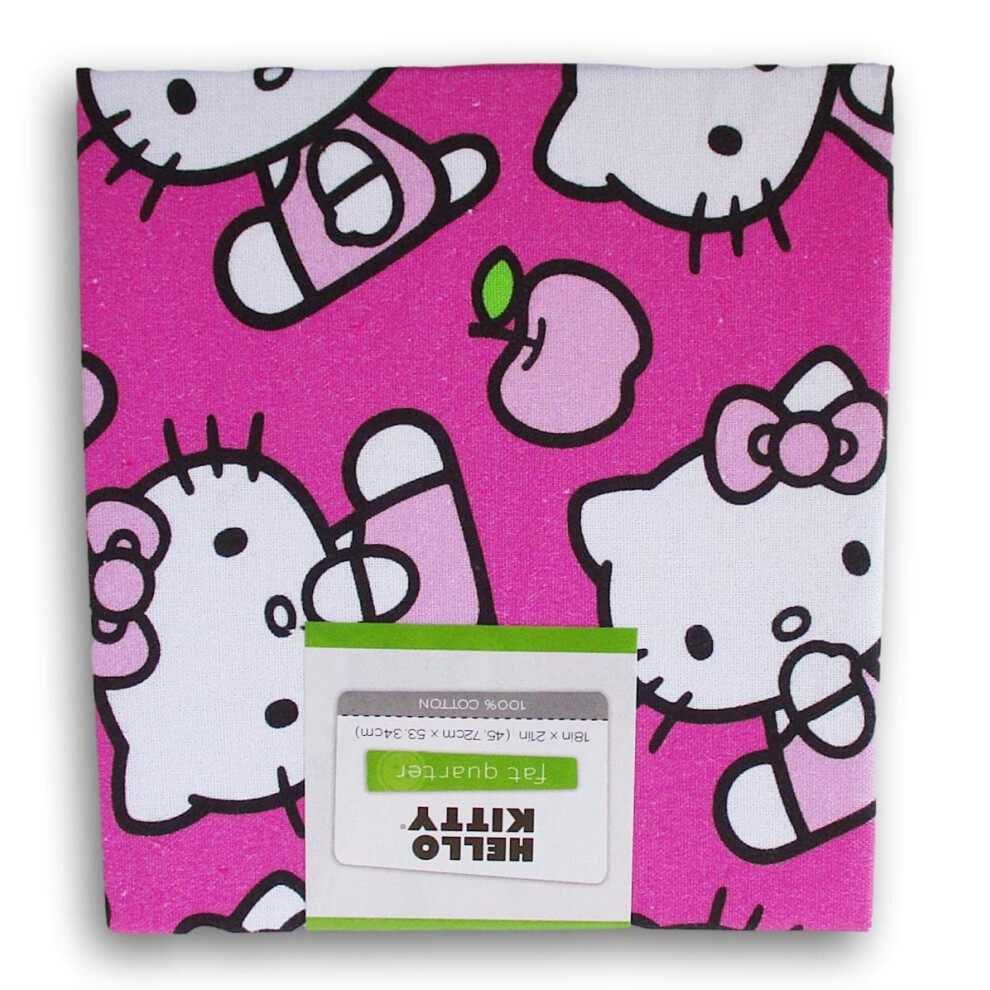 Fat Quarter 100 % coton pour couture et loisirs cr   atifs     45 x 53 cm (chaton rose)