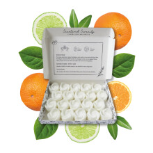 Lime Basil & Mandarin Wax Melts| Highly Fragranced| 20 Pack| Luxury Gift Set Wax Melts| Over 96 Hrs Burn Time Per Box| Pet Friendly| Eco Friendly| Han
