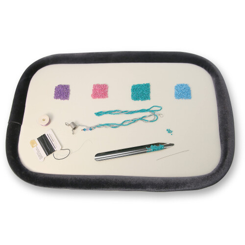 The Beadsmith Craft Bumper - Basic Elements - Rectangle Shape 17.75 x 11.75 1 Bumper Border Sturdy Design Tray with Raised Edge Excellent for