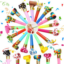 25pcs Party Blowers Kleurrijke Noisemakers Party Blowouts Squawkers Omzoomde Noise Maker Verjaardag Noisemakers Verjaardag Blow Horns Party Fluitjes