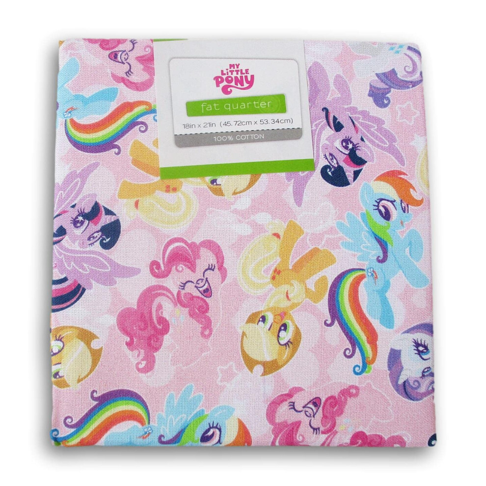 Fat Quarter 100 % coton pour couture et loisirs cr   atifs     45 x 53 cm (Flutter Rainbow Pony)