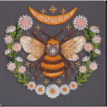 Abris Art Bead Borduurpakket Honey Dream. DIY kralenwerkpakket voor beginners. Handgemaakt kralenpakket uit Oekra?e. Stijlvolle naaldwerkset naaldpat