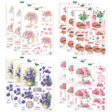 Katy Sue Designs Soft Pinks & Purples 3D Die Cut Decoupage Collectie voor Kaarten Maken