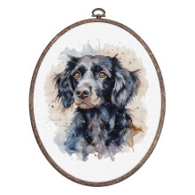 Luca-S Cross Stitch Kit with Hoop Included - The Border Collie  Counted Cross Stitch Kit Kit  BC213