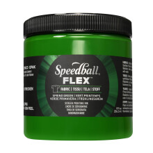 Tinta para Serigrafia em Tecido Speedball Flex, 8 Onças, Verde Primavera