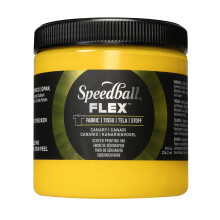 Tinta para Serigrafia em Tecido Speedball Flex, 8 Onças, Canário para Camisetas