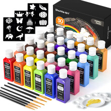 Textielverf, Shuttle Art 30 Kleuren Permanente Zachte Textielverf in Flessen (60ml/2oz)