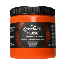 Speedball Flex Stof Screen Printing Ink 8-ounce Mandarin til T-shirt og silkeskærmprintfremstilling